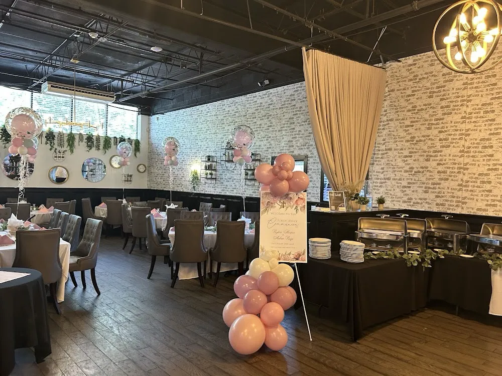 Private party room set up for an event at Jameson's Bar & Grill in Hauppauge, NY